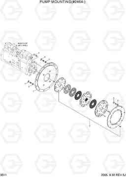 3011 PUMP MOUNTING(#0464-) R450LC-7, Hyundai