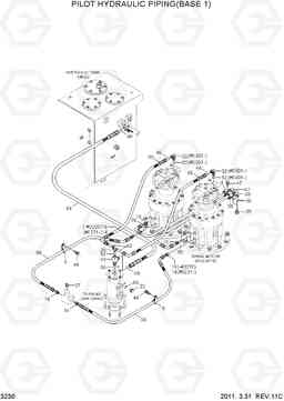 3230 PILOT HYDRAULIC PIPING(BASE 1) R450LC-7, Hyundai