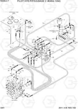 3241 PILOT HYD PIPING(BASE 2, #0464-1204) R450LC-7, Hyundai