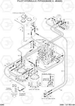 3260 PILOT HYDRAULIC PIPING(BASE 4, -#0408) R450LC-7, Hyundai