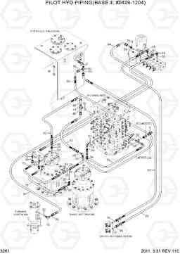 3261 PILOT HYD PIPING(BASE 4, #0409-1204) R450LC-7, Hyundai