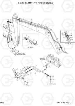 3450 QUICK CLAMP HYD PIPING(#0738-) R450LC-7, Hyundai