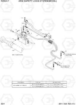 3511 ARM SAFETY LOCK SYSTEM(#0109-) R450LC-7, Hyundai