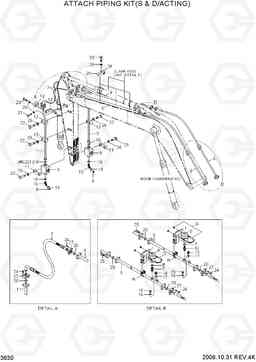 3630 ATTACH PIPING KIT(S & D/ACTING) R450LC-7, Hyundai