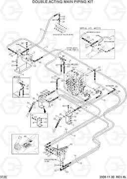 3720 DOUBLE ACTING MAIN PIPING KIT R450LC-7, Hyundai