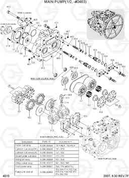 4010 MAIN PUMP(1/2, -#0463) R450LC-7, Hyundai