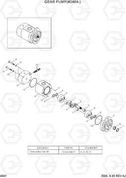 4041 GEAR PUMP(#0464-) R450LC-7, Hyundai