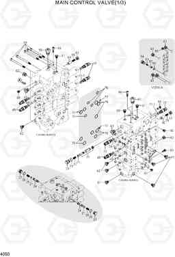 4050 MAIN CONTROL VALVE(1/3) R450LC-7, Hyundai