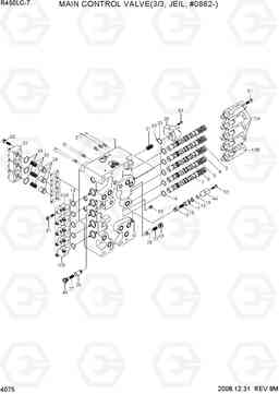 4075 MAIN CONTROL VALVE(3/3, JEIL, #0862-) R450LC-7, Hyundai