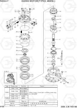 4105 SWING MOTOR(TYPE2, #0856-) R450LC-7, Hyundai