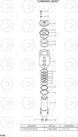 4140 TURNING JOINT R450LC-7, Hyundai