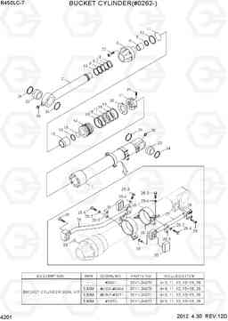 4201 BUCKET CYLINDER(#0262-) R450LC-7, Hyundai