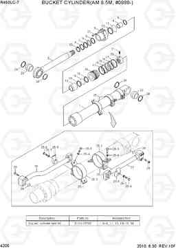 4205 BUCKET CYLINDER(AM 8.5M, #0999-) R450LC-7, Hyundai