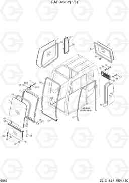 6040 CAB ASSY(3/6) R450LC-7, Hyundai