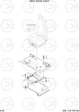 6130 SEAT BASE ASSY R450LC-7, Hyundai