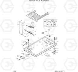 6160 BOTTOM PLATE MOUNTING R450LC-7, Hyundai