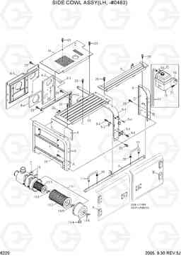 6220 SIDE COWL ASSY(LH, -#0463) R450LC-7, Hyundai