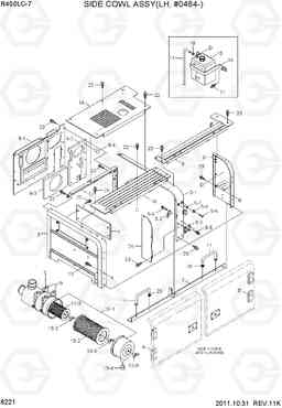 6221 SIDE COWL ASSY(LH, #0464-) R450LC-7, Hyundai