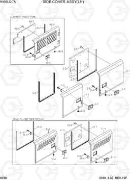 6230 SIDE COVER ASSY(LH) R450LC-7, Hyundai