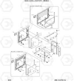 6240 SIDE COWL ASSY(RH, -#0463) R450LC-7, Hyundai