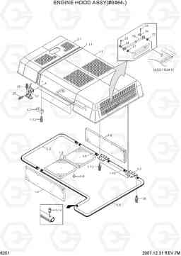 6251 ENGINE HOOD ASSY(#0464-) R450LC-7, Hyundai