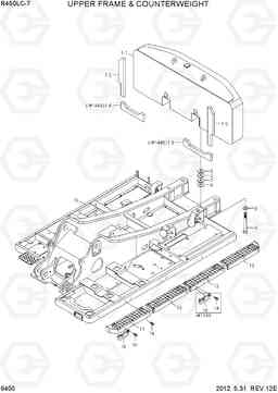 6400 UPPER FRAME & COUNTERWEIGHT R450LC-7, Hyundai