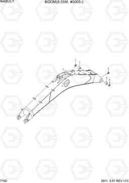7150 BOOM(6.55M, #0005-) R450LC-7, Hyundai
