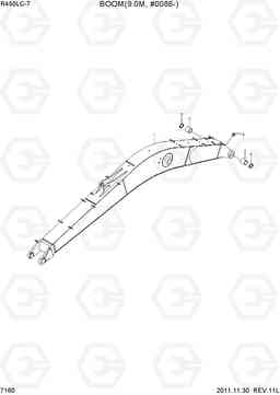 7160 BOOM(9.0M, #0086-) R450LC-7, Hyundai