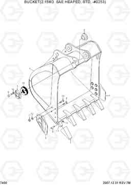 7400 BUCKET(2.15M3 SAE HEAPED, STD, -#0253) R450LC-7, Hyundai