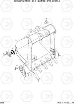 7405 BUCKET(2.15M3 SAE HEAPED, STD, #0254-) R450LC-7, Hyundai