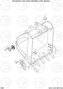 7406 BUCKET(2.15M3 SAE HEAPED, STD, #0746-) R450LC-7, Hyundai