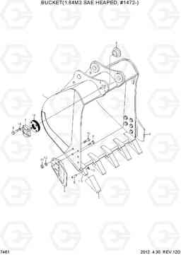 7461 BUCKET(1.84M3 SAE HEAPED, #1472-) R450LC-7, Hyundai