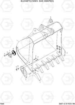 7530 BUCKET(2.56M3 SAE HEAPED) R450LC-7, Hyundai