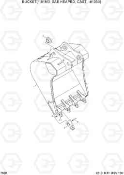 7600 BUCKET(1.81M3 SAE HEAPED, CAST, -#1053) R450LC-7, Hyundai