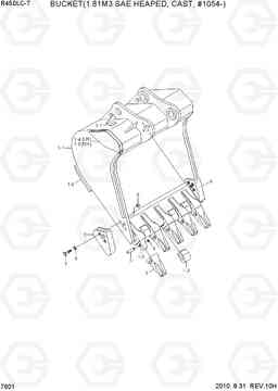 7601 BUCKET(1.81M3 SAE HEAPED, CAST, #1054-) R450LC-7, Hyundai