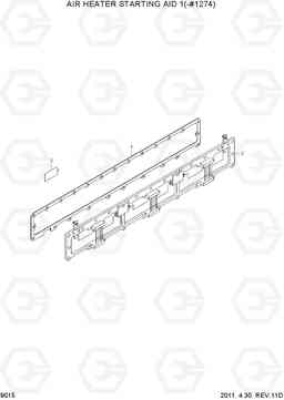 9015 AIR HEATER STARTING AID 1(-#1274) R450LC-7, Hyundai