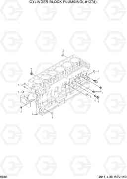 9030 CYLINDER BLOCK PLUBMING(-#1274) R450LC-7, Hyundai