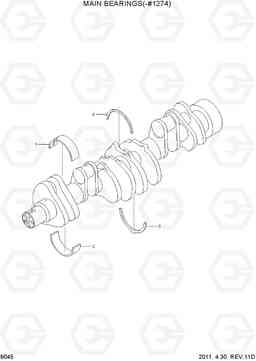 9045 MAIN BEARINGS(-#1274) R450LC-7, Hyundai