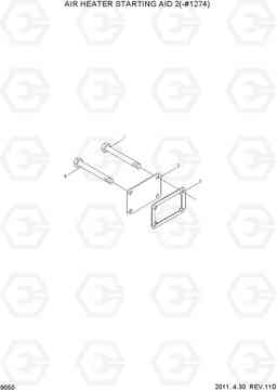 9050 AIR HEATER STARTING AID 2(-#1274) R450LC-7, Hyundai