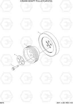 9070 CRANK SHAFT PULLEY(-#1274) R450LC-7, Hyundai