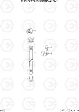 9190 FUEL FILTER PLUMBING(-#1274) R450LC-7, Hyundai