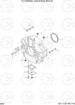 9200 FLYWHEEL HOUSING(-#1274) R450LC-7, Hyundai