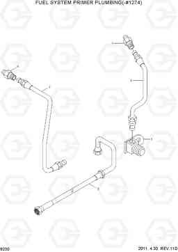 9230 FUEL SYSTEM PRIMER PLUMBING(-#1274) R450LC-7, Hyundai