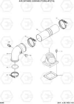 9260 AIR INTAKE CONNECTION(-#1274) R450LC-7, Hyundai