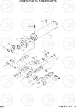 9300 LUBRICATING OIL COOLER(-#1274) R450LC-7, Hyundai