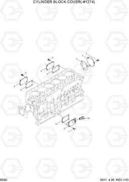9330 CYLINDER BLOCK COVER(-#1274) R450LC-7, Hyundai