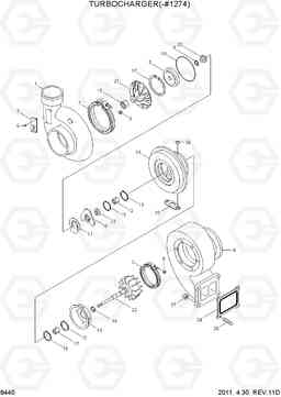 9440 TURBOCHARGER(-#1274) R450LC-7, Hyundai