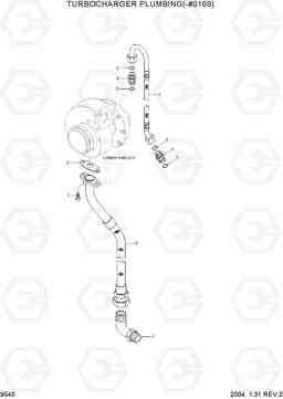 9540 TURBOCHARGER PLUMBING(-#0169) R450LC-7, Hyundai