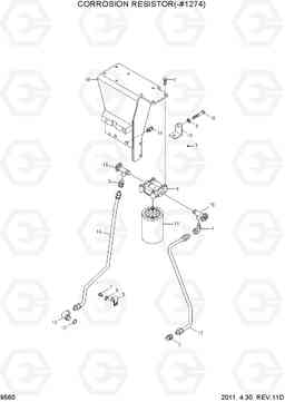 9560 CORROSION RESISTOR(-#1274) R450LC-7, Hyundai