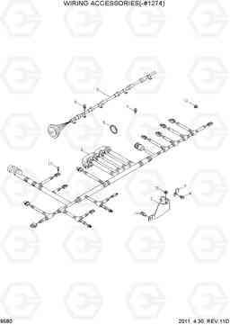 9580 WIRING ACCESSORIES(-#1274) R450LC-7, Hyundai